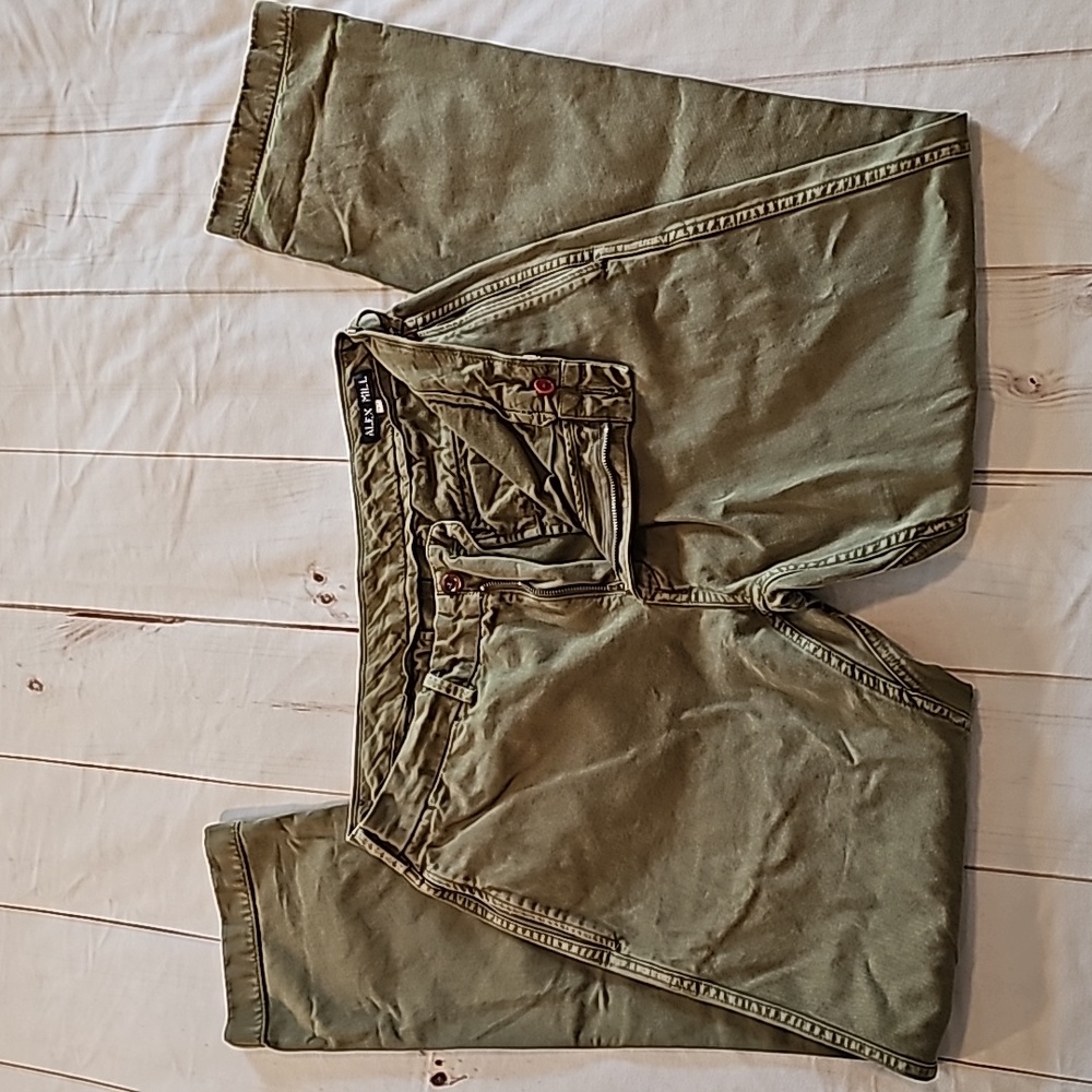 Alex Mill Mens Green Cotton Chinos Size 33